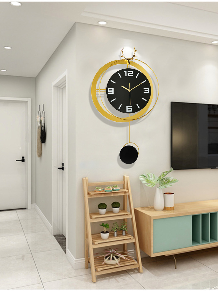 American Clock Wall Clock Living Room Modern Minimalist Clock Creative Home Fashion Pocket Watch Atmospheric Nordic Wall Clock