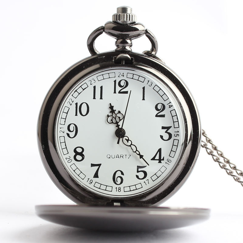 Factory Wholesale Double Display Pocket Watch Large Size Gift Watch Necklace Pocket Watch Quartz Pocket Watch