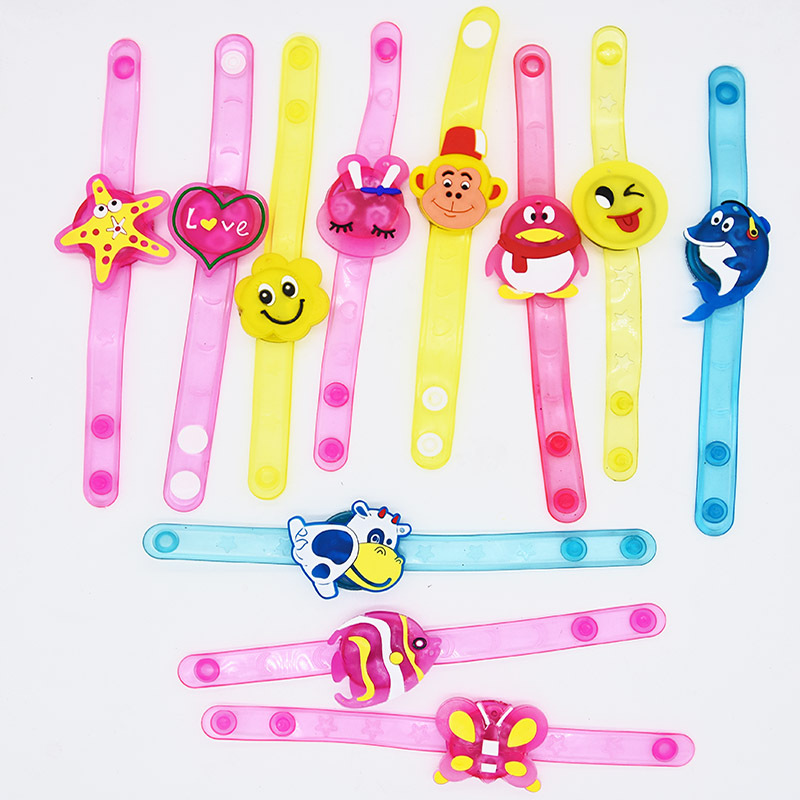 LED flash bracelet cartoon wrist band watch bracelet children glow-in-the-dark small toys