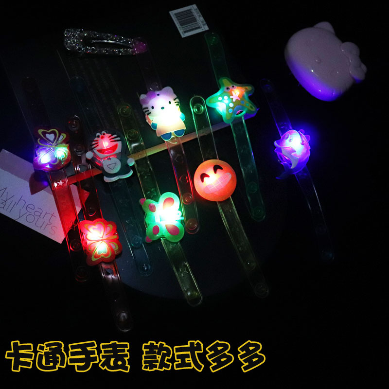 Flash Bracelet Luminous Watch Children&#039;s Cartoon Wrist Strap Creative Stall Toy Wholesale Glow Watch