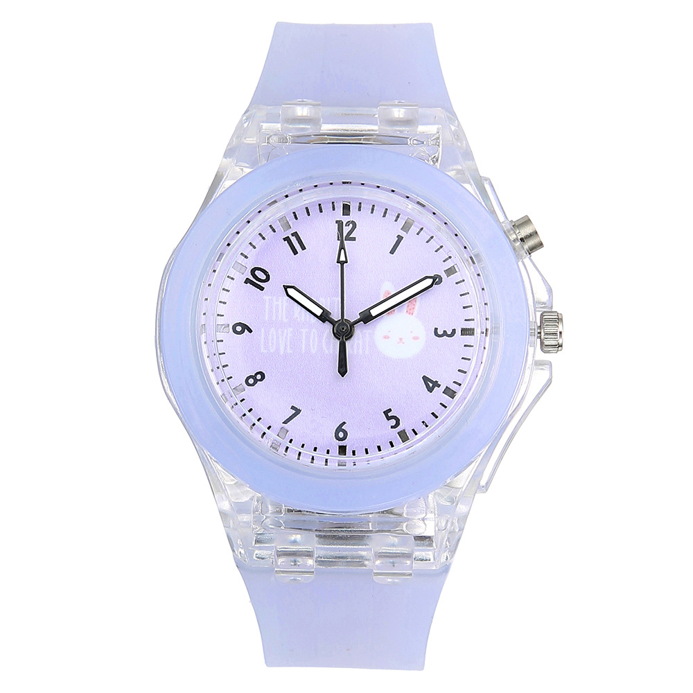 INS Trendy Children&#039;s Luminous Student Children Watch Cartoon Rabbit Quartz Watch Male and Female Students Glow Watch