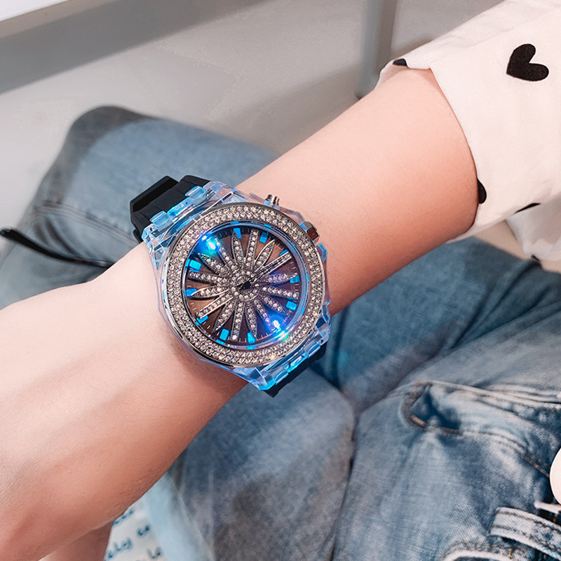 Hong Kong Guou Neutral Watch Large Dial Personalized Luminous Couple Watch Good Luck Comes Glow Watch