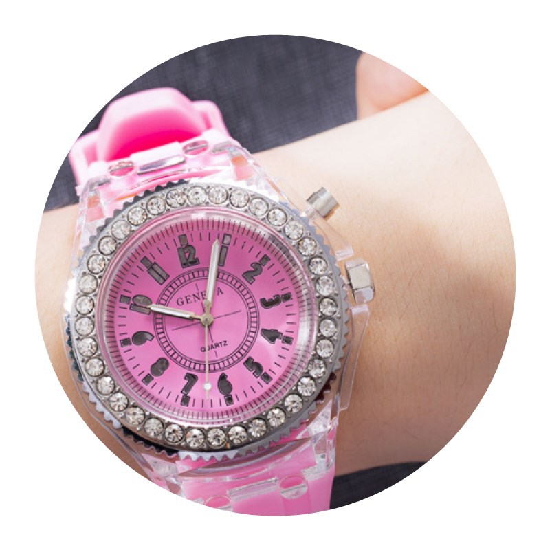 Glow Watch Personality Harajuku Korean Fashion Trendy Men and Women Middle School Student Fluorescent Couple