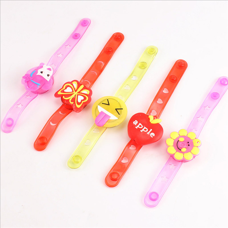 Creative Glow Cartoon Watch Strap Flash Wrist Strap Bracelet Children&#039;s Push Gift Stall Hot Selling Toys