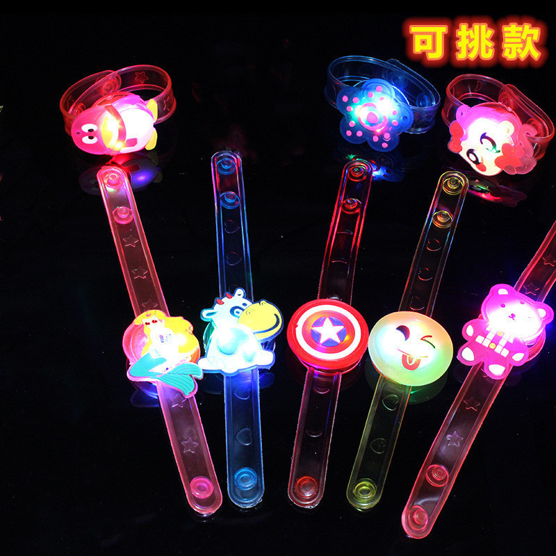 Creative Glow Bracelet Flash Watch Band Children&#039;s Cartoon Wristband Luminous Bracelet Hot Sale Promotional Gifts