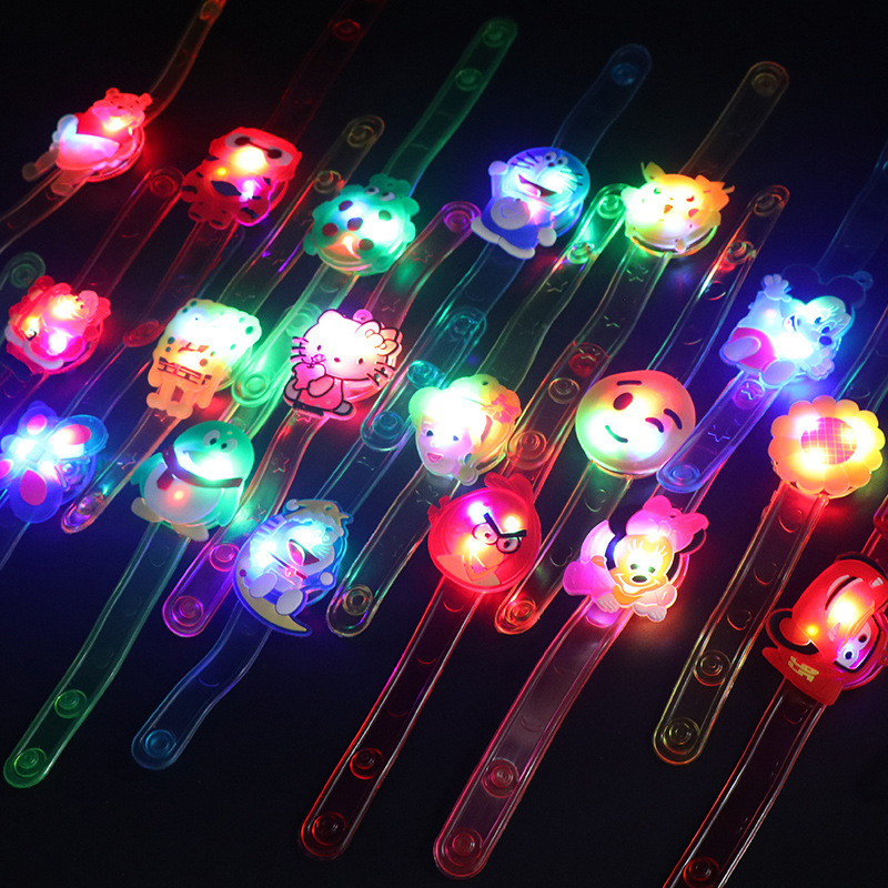 Creative Glow Bracelet Flash Watch Band Children&#039;s Cartoon Wristband Luminous Bracelet Hot Sale Promotional Gifts