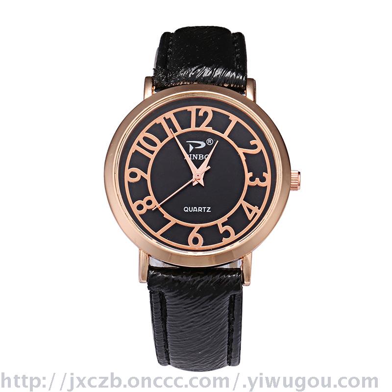 Korean version of the popular wild women &#039;s table foreign trade students with leather watch table