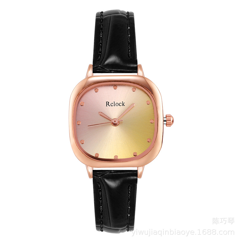 New Women&#039;s Square Watch Leather Watch Strap Student&#039;s Watch Trendy Personalized, Stylish and Simple Watch