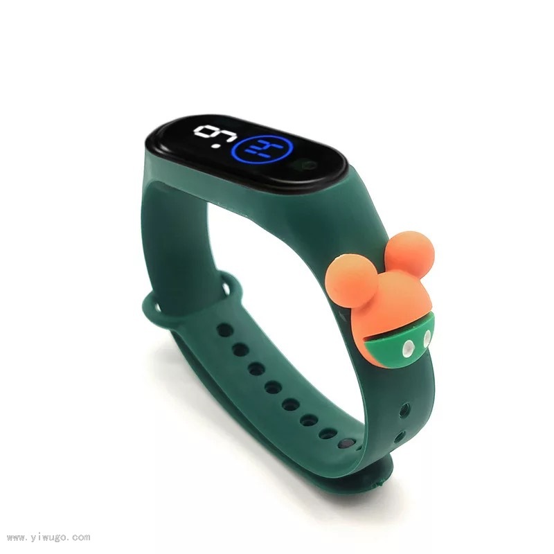 New M4 Electronic Led Doll Bracelet Watch Trendy Cartoon Children Primary School Student Plastic Touch Waterproof Watch