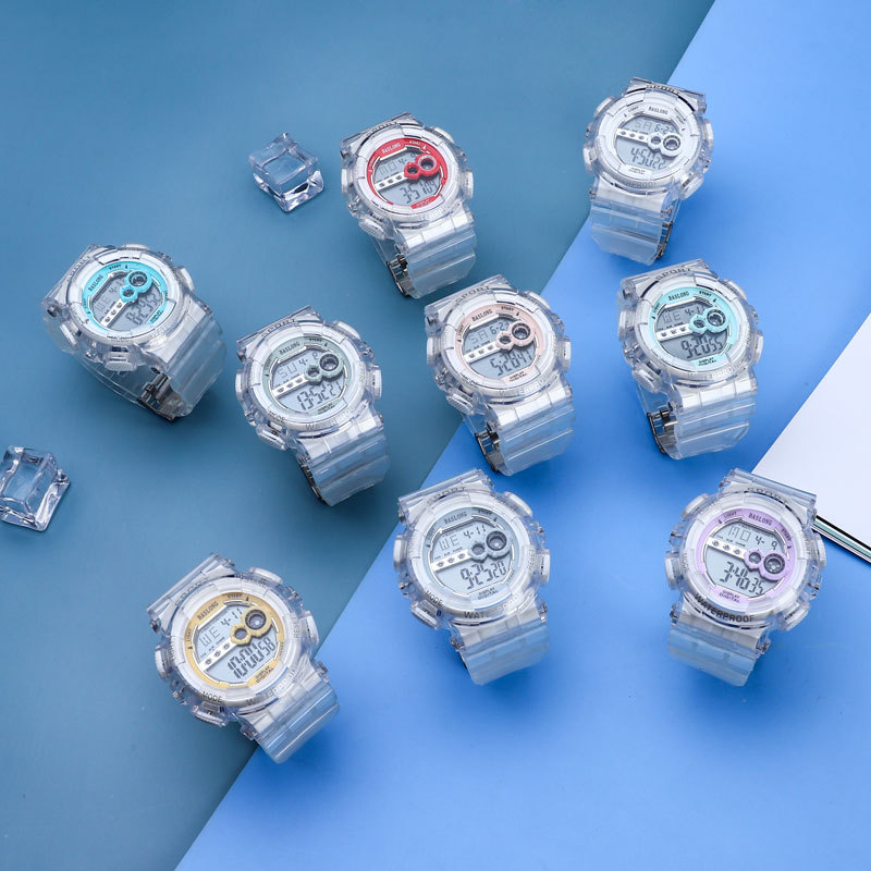 Transparent Watch Girl Japanese-Style Retro Mori Style Artistic Japanese and Korean White Simple Transparent Digital Waterproof Watch