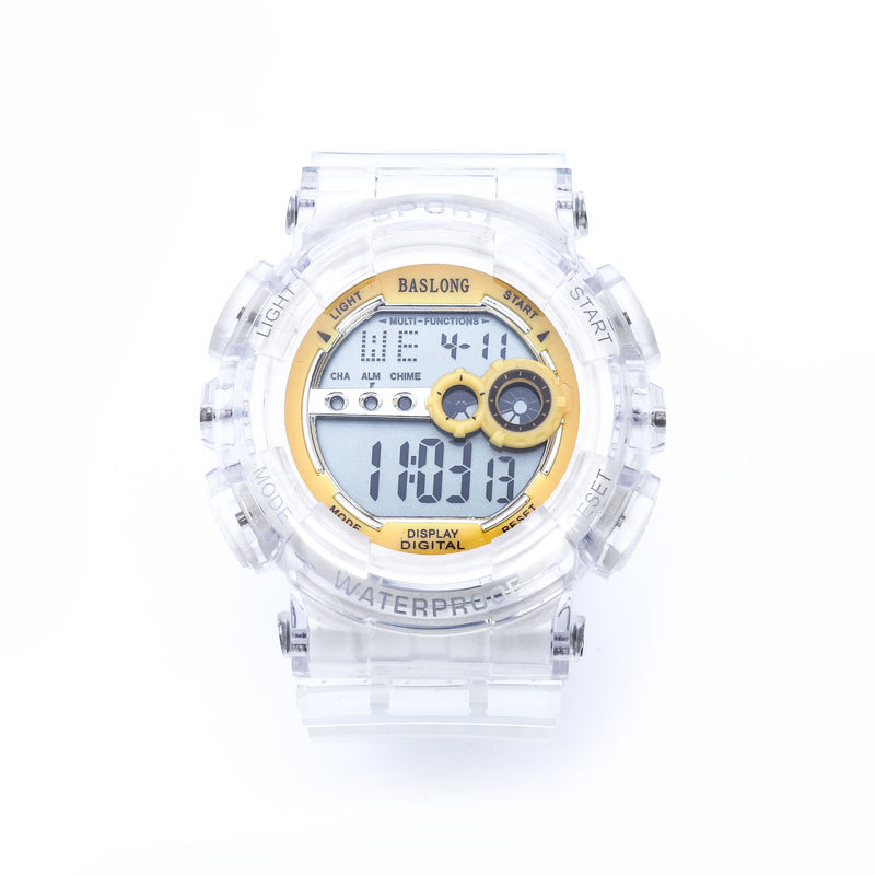 Transparent Watch Girl Japanese-Style Retro Mori Style Artistic Japanese and Korean White Simple Transparent Digital Waterproof Watch