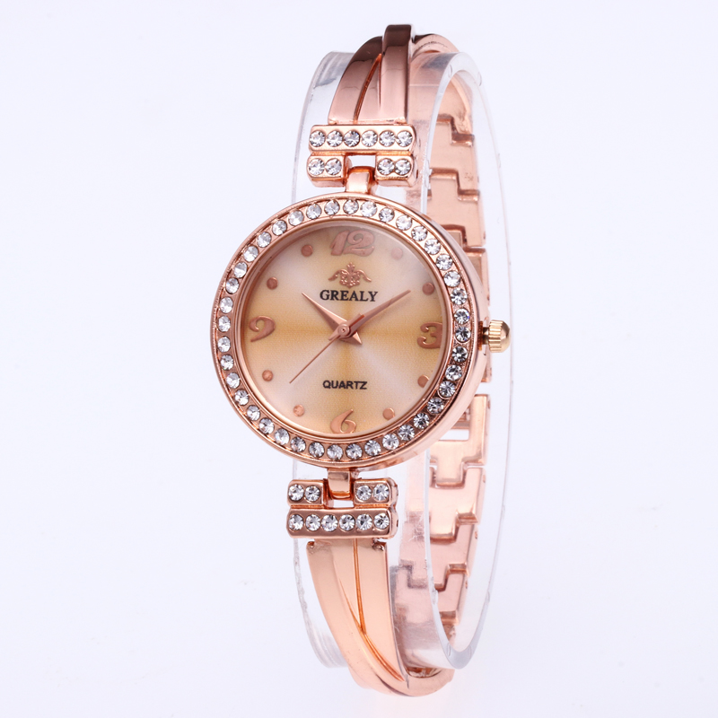 2019 new foreign trade alloy watch female fashion Rayleigh woven personality ladies fine bracelet decorative watch