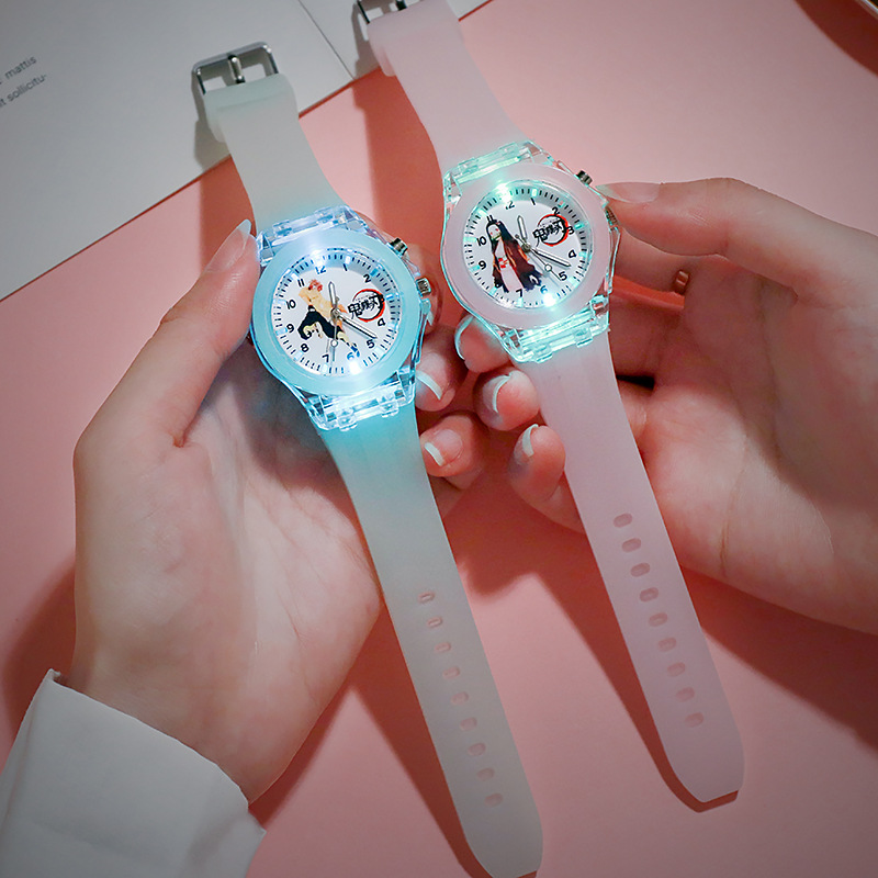 Ghost Killer Blade Watch New Cartoon Watch Student Watch Luminous Glow Children Watch Anime Ghost Killer Watch