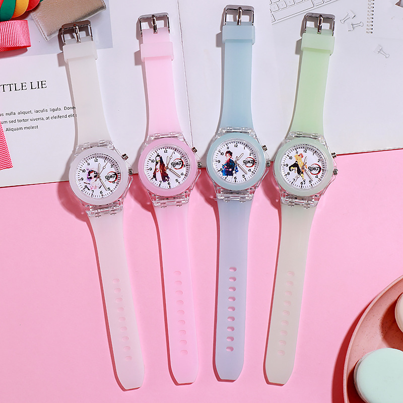 Ghost Killer Blade Watch New Cartoon Watch Student Watch Luminous Glow Children Watch Anime Ghost Killer Watch