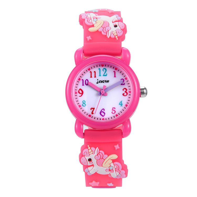 Environmental Protection Children&#039;s Watch 3D Children&#039;s Cartoon Watch Waterproof Quartz Watch Cross-Border Gift Watch Unicorn Children&#039;s Watch