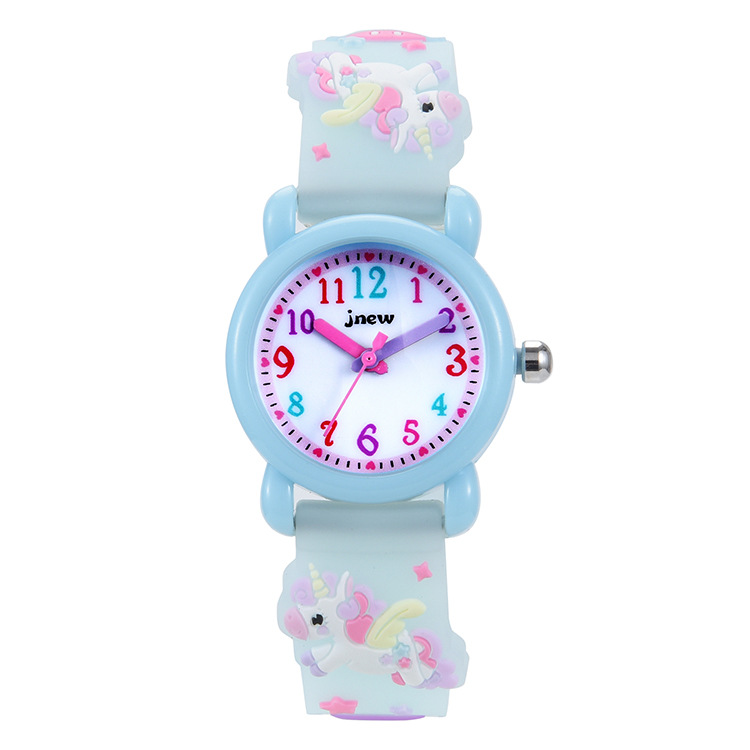 Environmental Protection Children&#039;s Watch 3D Children&#039;s Cartoon Watch Waterproof Quartz Watch Cross-Border Gift Watch Unicorn Children&#039;s Watch