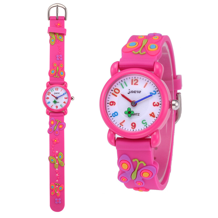 Environmental Protection Watch Children&#039;s 3D Silicone Cartoon Watch Waterproof Quartz Watch Primary School Girls Watch Children&#039;s Watch