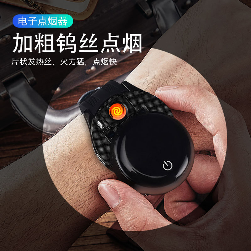 Smart Watch Cigarette Lighter Watch Lighter Call Reminder Multifunctional Replaceable Wire USB Bluetooth