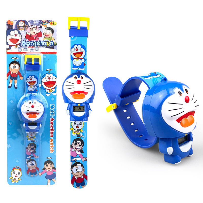 Trade Hot Selling Children&#039;s Cartoon Electronic Watch Telescopic Watch Deformation Marvel Watch Toy Cartoon Watch