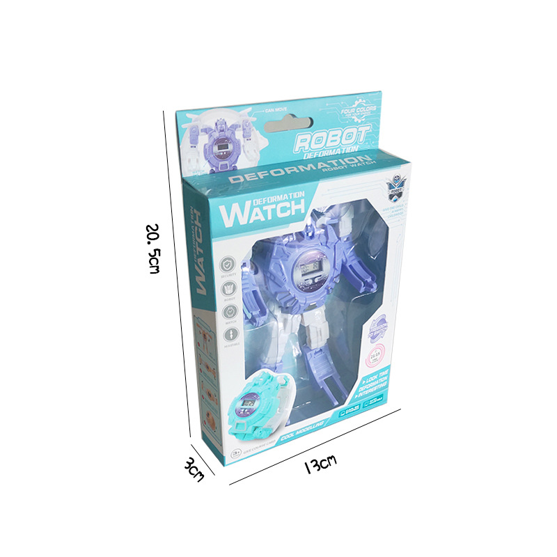 Cartoon Deformation Electronic Watch Robot Children &#039;S Watch Stall School Peripheral Toys Wholesale
