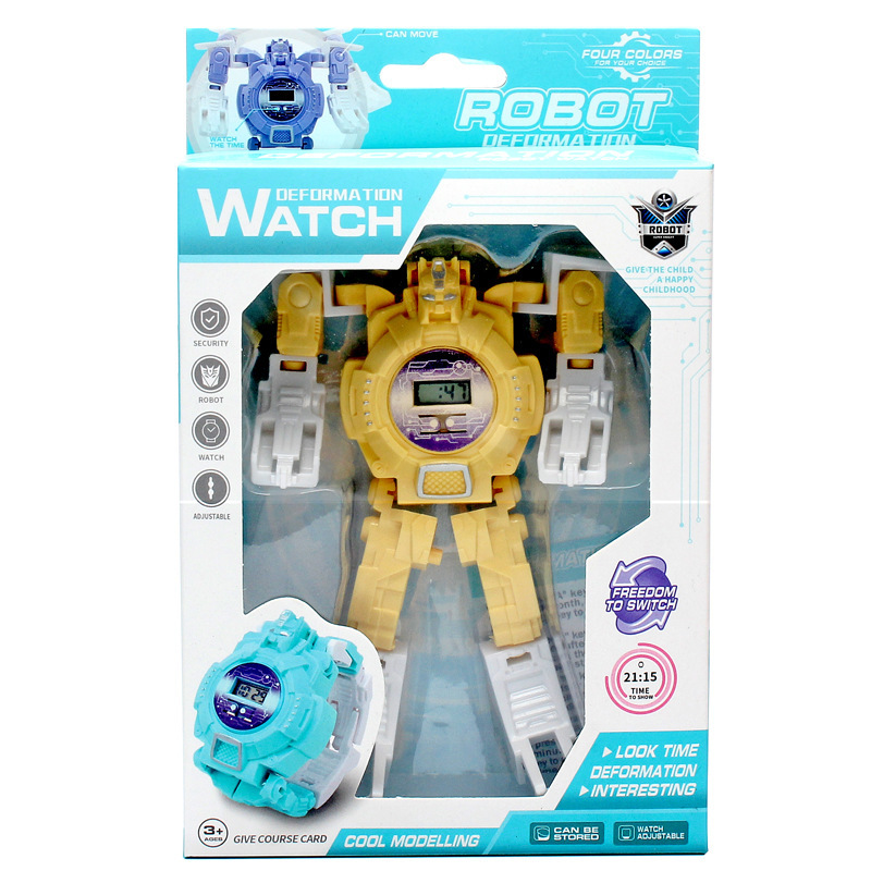 Children&#039;s Watch Deformation Robot King Kong Boy Toy Wearable Children Watch