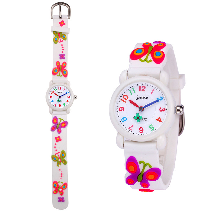 Jiu Niu Children 3D Silicone Cartoon Watch Waterproof Quartz Watch Primary School Girls Watch Children&#039;s Hand