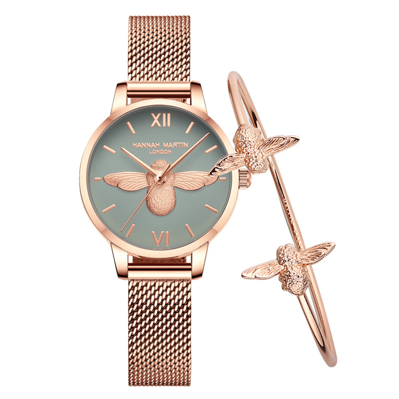 Xiaohongshu Ins Trendy Mori Women&#039;s British Niche Watch Japanese Movement OB Metal Watch