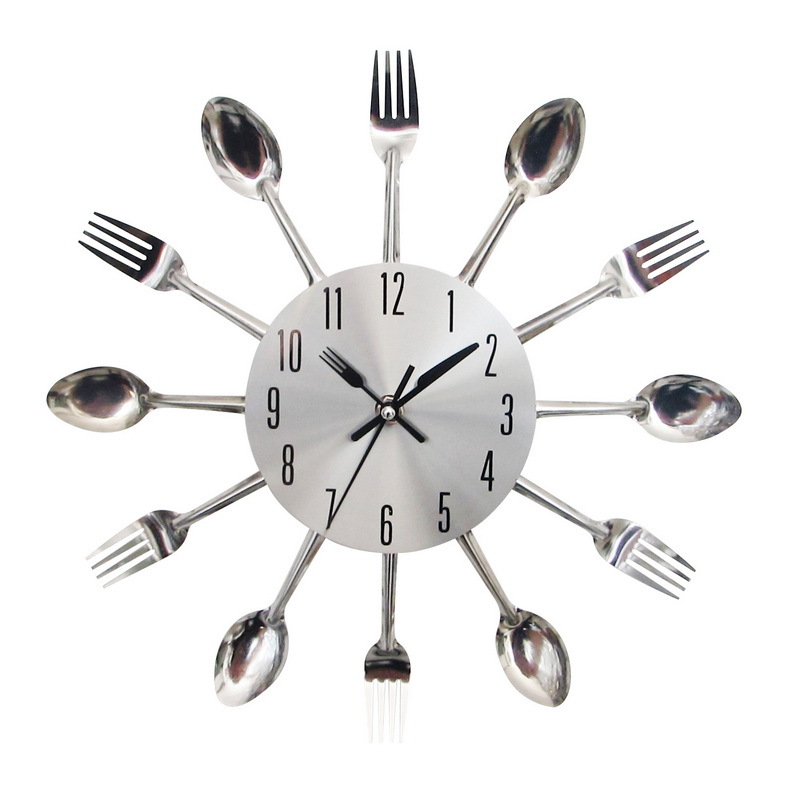 Factory Nordic Metal Creative Dining Room Wall Clock Living Room Mute Quartz Clock Wall Watch Household Minimalist Pocket Watch