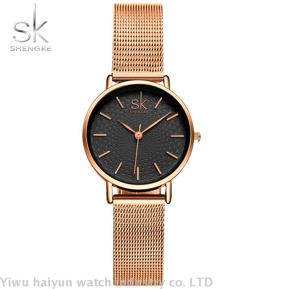 SK boutique net belt ladies waterproof quartz watch fashion hot style ultra-thin watch dial net belt