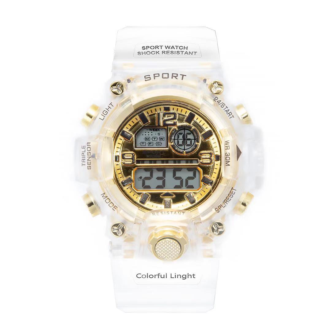 Fashion Trending Popular Unicorn Electronic Sports Watch Waterproof Large Dial Men and Women Transparent Student Led Watch