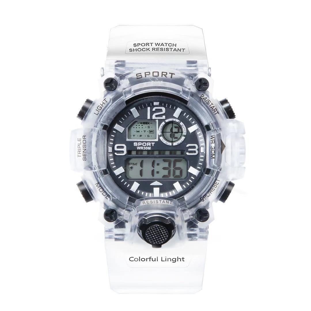 Fashion Trending Popular Unicorn Electronic Sports Watch Waterproof Large Dial Men and Women Transparent Student Led Watch