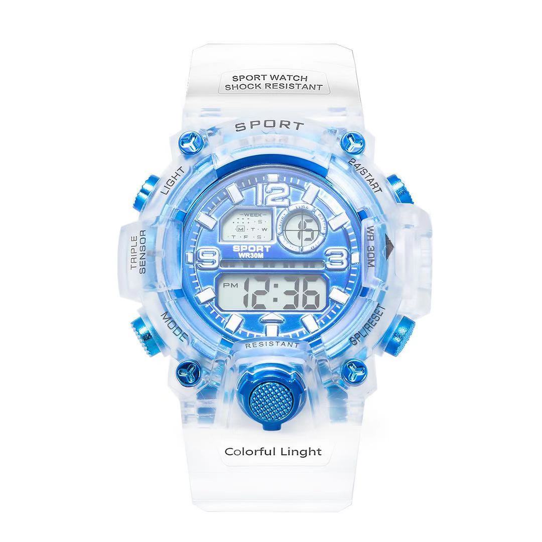 Fashion Trending Popular Unicorn Electronic Sports Watch Waterproof Large Dial Men and Women Transparent Student Led Watch