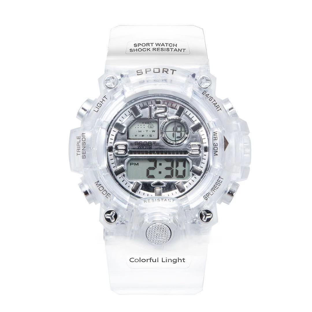 Fashion Trending Popular Unicorn Electronic Sports Watch Waterproof Large Dial Men and Women Transparent Student Led Watch