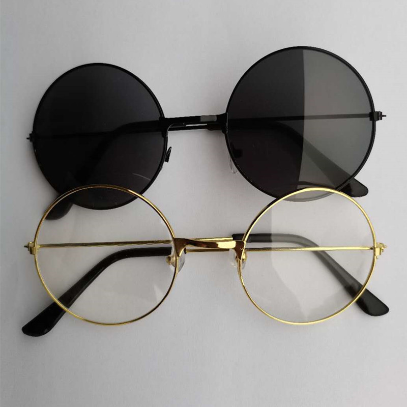 Round Glasses  Sunglasses Men&#039;s and Women&#039;s Plain Glasses Groomsman Sunglasses Sunglasses Factory Customization