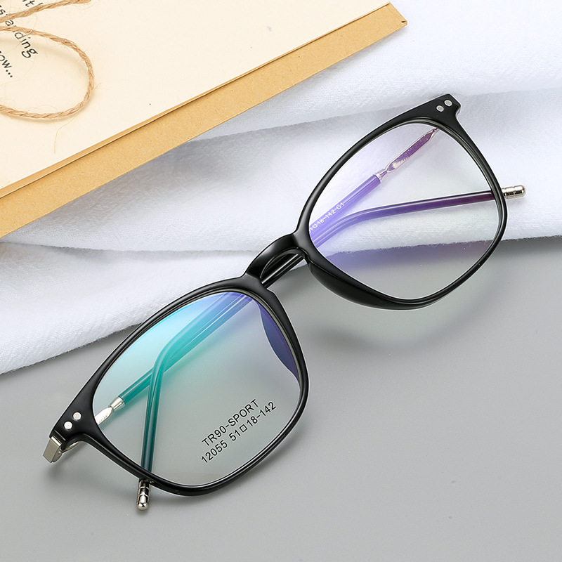 Products in Stock New TR90 Anti Blue-Ray Glasses Frame Small round Rim Myopia Prescription Light Men&#039;s and Plain Glasses