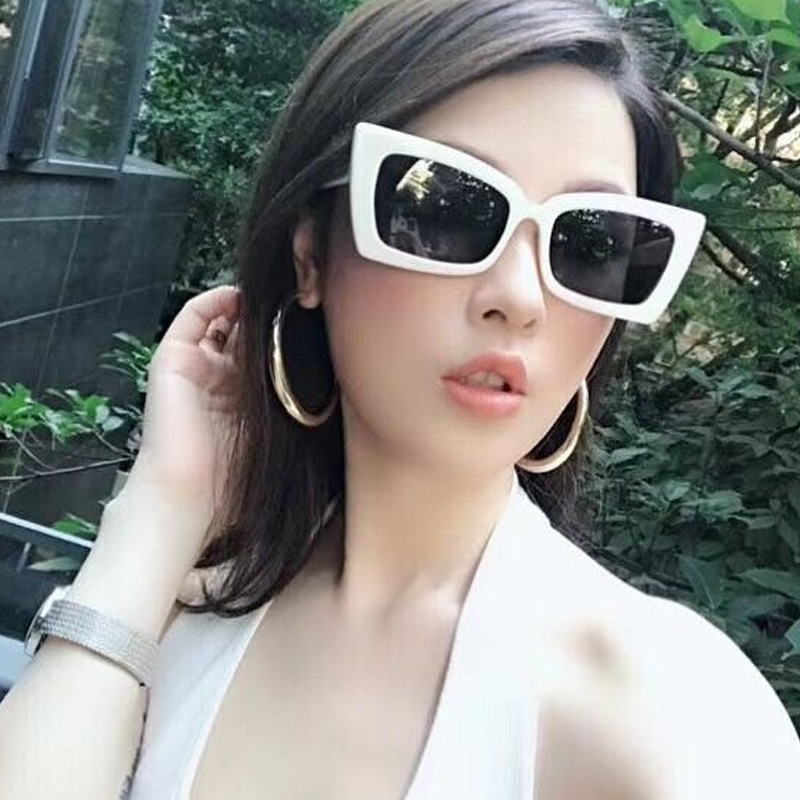 Candy Glasses Portable Leather Case Packaging Small round Rim Jelly Sunglasses WeChat New BIG EVE Sunglasses for Women