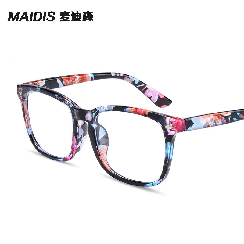 Anti-Blue Goggles Nearsighted Glasses Square round Face Plain Glasses Full Rim Frame Glasses for Both Men and Women 5010