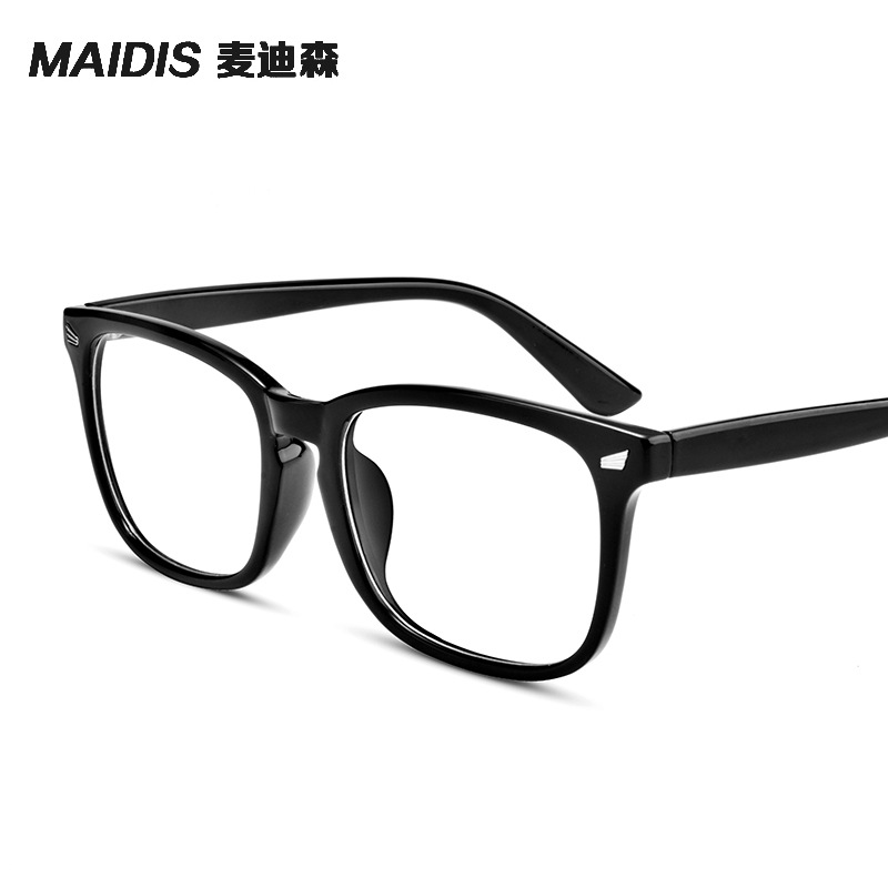 Anti-Blue Goggles Nearsighted Glasses Square round Face Plain Glasses Full Rim Frame Glasses for Both Men and Women 5010