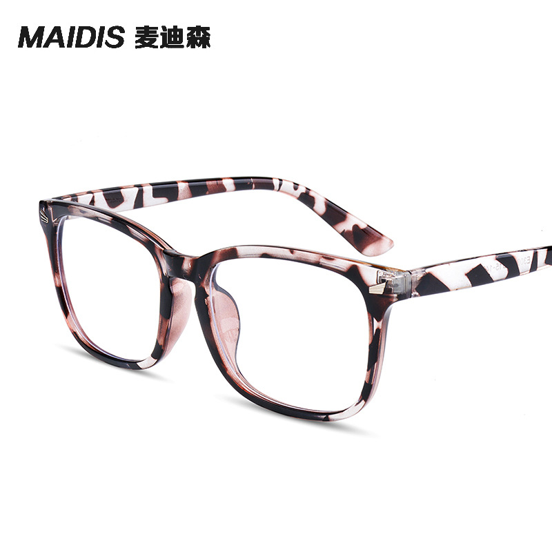 Anti-Blue Goggles Nearsighted Glasses Square round Face Plain Glasses Full Rim Frame Glasses for Both Men and Women 5010