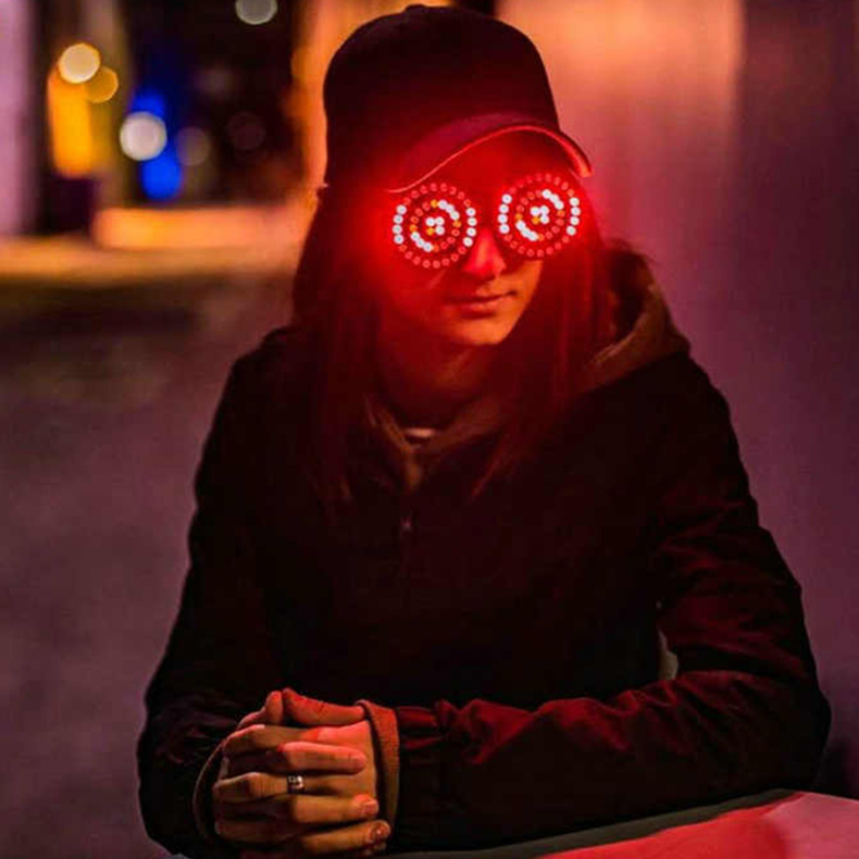 Rezz Luminous Glasses Hundred Big Electronic Music Festival Disco Dancing Luminous Glasses Bar KTV Flashing Glasses