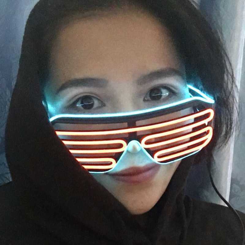 Flashing Glasses Led Goggles Bar Flash Cold Light Electric Sound Shutter LED Flash Disco Jumping Led Goggles
