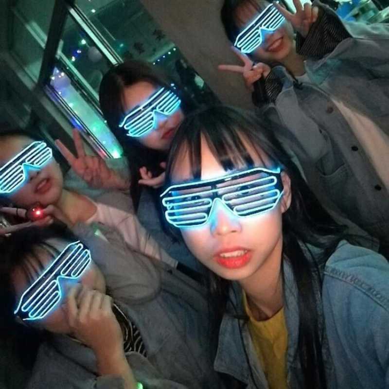 Flashing Glasses Led Goggles Bar Flash Cold Light Electric Sound Shutter LED Flash Disco Jumping Led Goggles