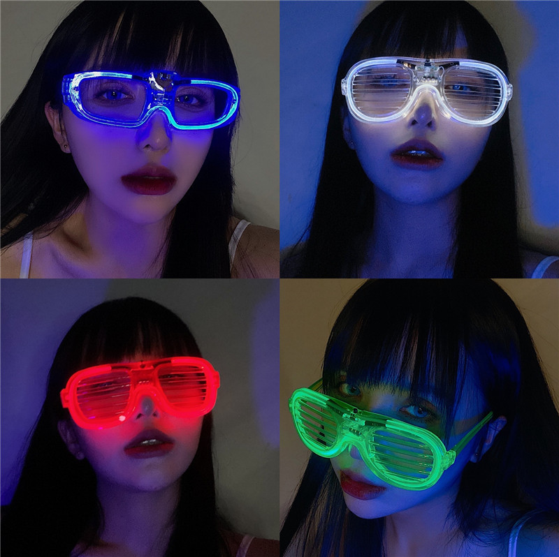 Flashing Glasses Fiction Future Sense Internet Celebrity One-Piece Bar Sunglasses Female Flash Cool Personality