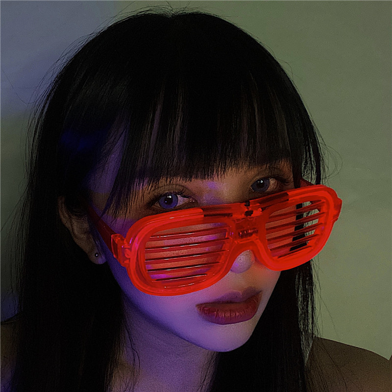 Flashing Glasses Fiction Future Sense Internet Celebrity One-Piece Bar Sunglasses Female Flash Cool Personality