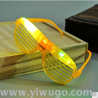 Bioluminescent louver glasses frame LED bar glasses fluorescent male style party glasses booth toys wholesale