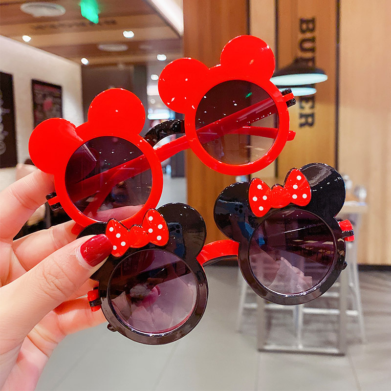 Cartoon Children&#039;s Minnie Mickey Flip Glasses Boys and Girls Animal Cute Sunglasses Sweet All-Matching Daily Sunglasses