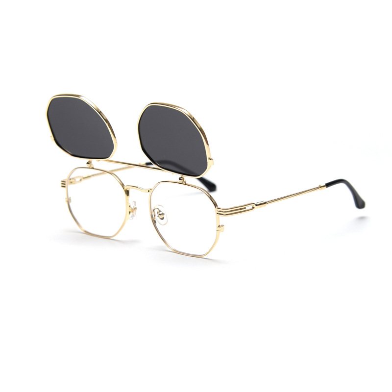 Flip Polarized Sunglasses Trendy Men and Women Myopia Glasses Frame Glasses Frame Fashion Photo Glasses Flip Glasses