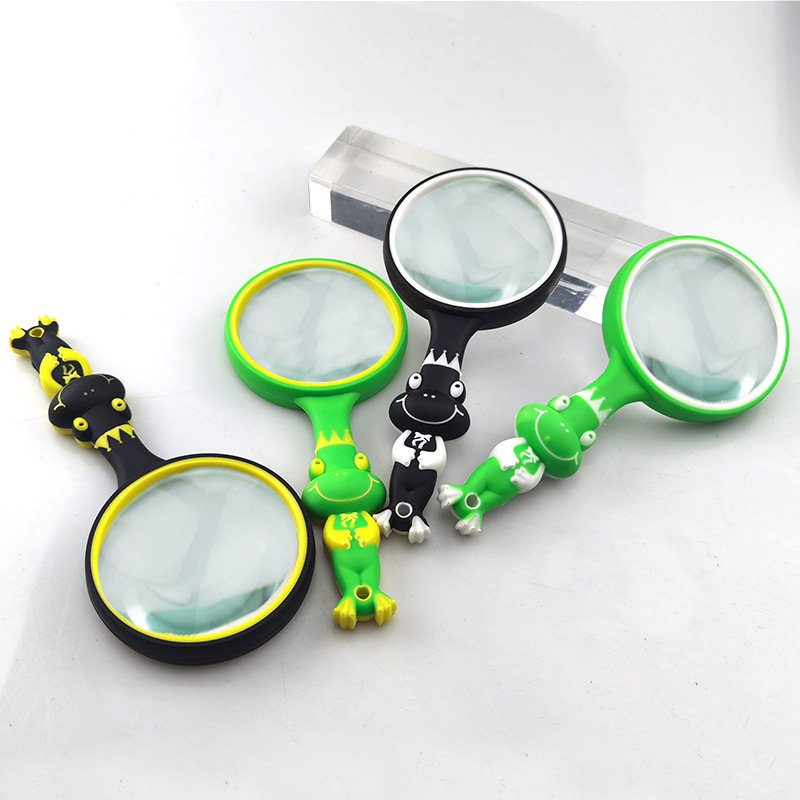 Rubber Environmental Protection Reading Magnifying Glass Explore Micro World Children Christmas Gift Frog Mirror