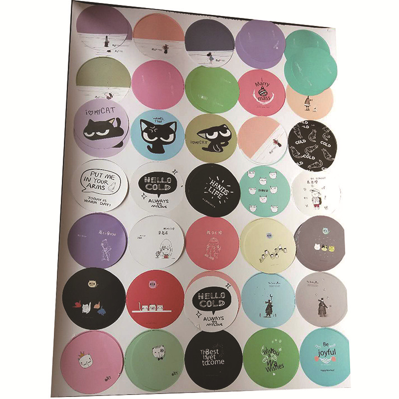 Cosmetic Mirror Tin Mirror Cartoon Small Mirror Portable Wholesale Gift Small Mirror Small Gift Customization