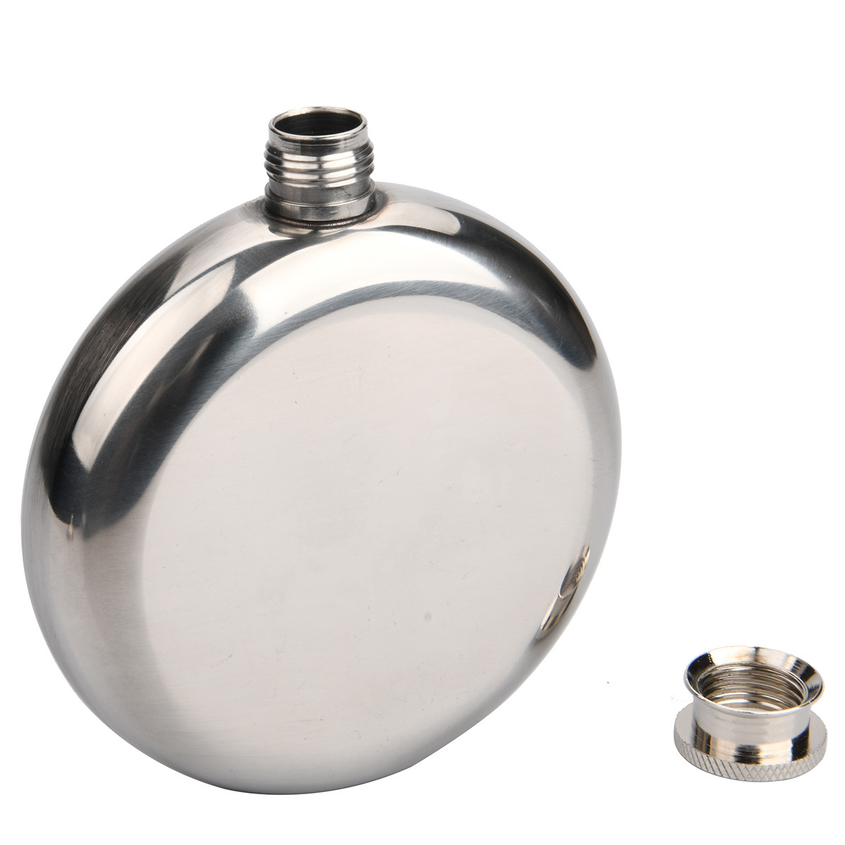 5 Oz Mirror Glossy Wine Pot Men&#039;s Portable Stainless Steel round Wine Pot 95G